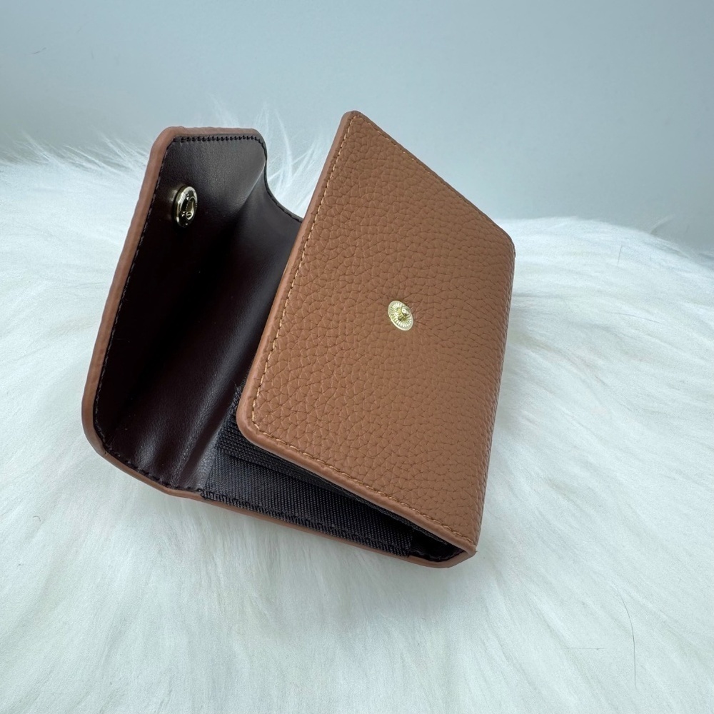 Women’s Minimalist Brown Card Wallet - Picture 3 of 6